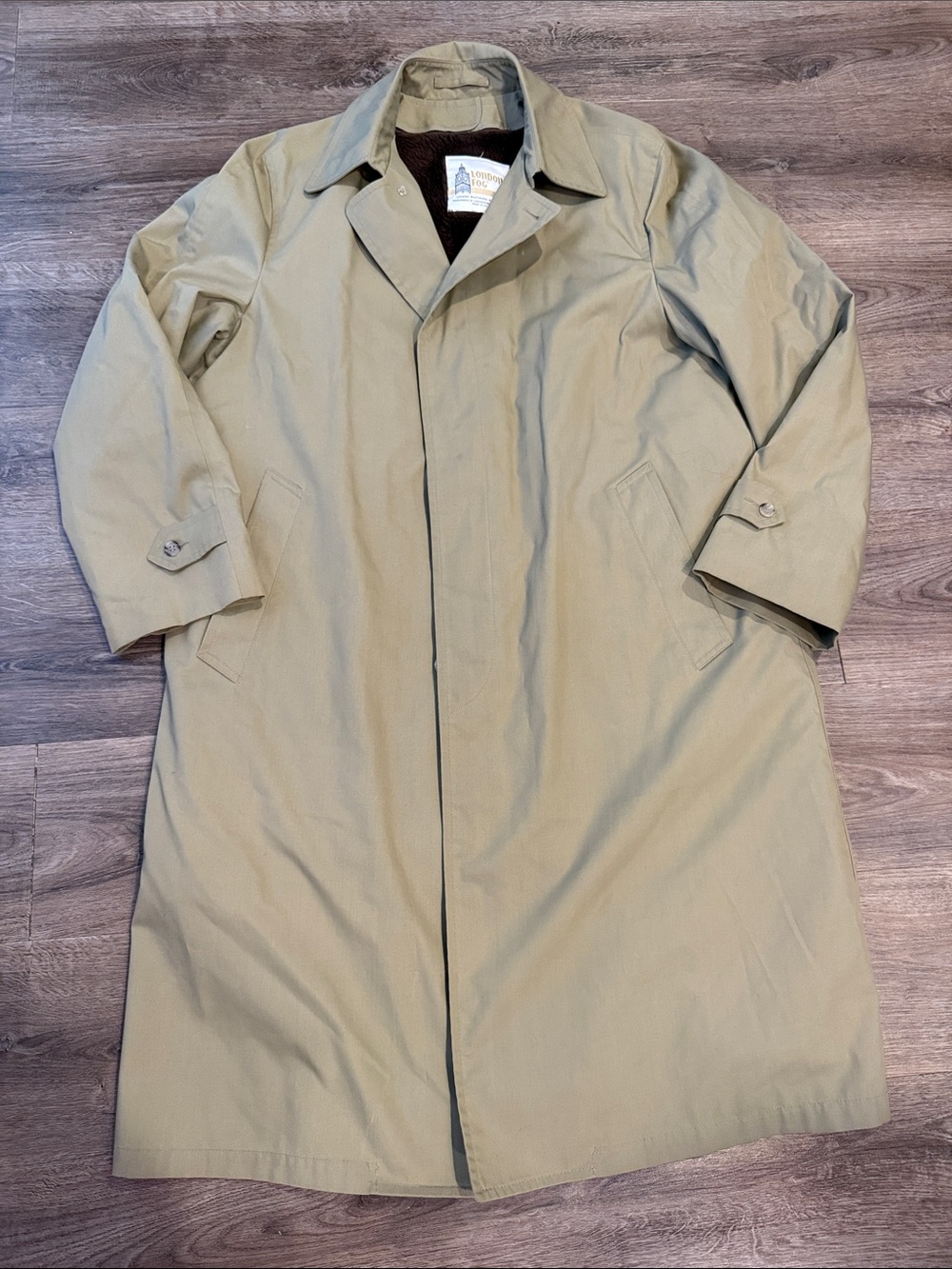 Vintage London Fog Tan Lined Trench Men’s Size 42 Reg